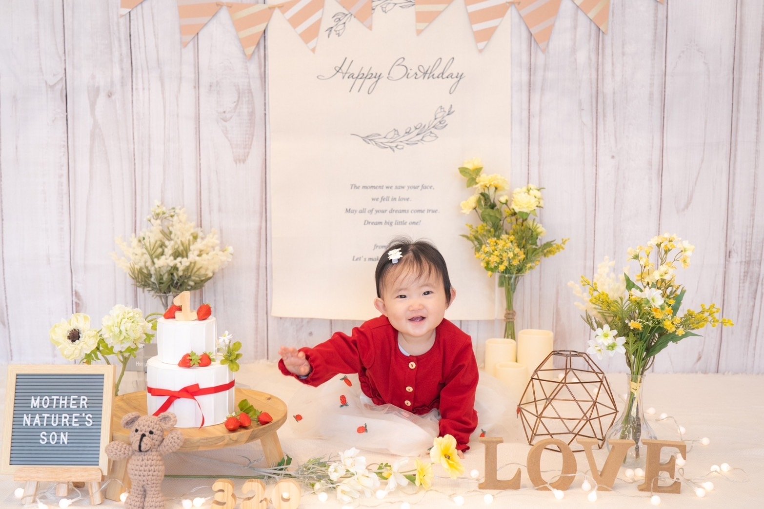 1歳のお誕生日の撮影会